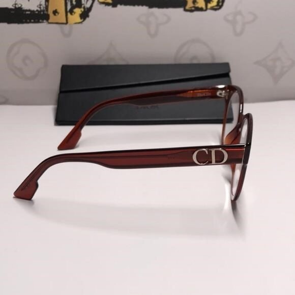 New Authentic Dior CD3 086 51 Ladies Aviator/Pilot Eyeglass Frames – Tortoise - Picture 9 of 12